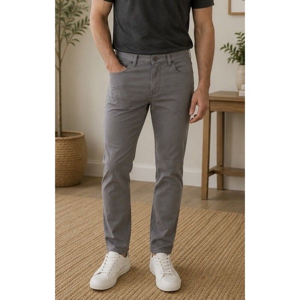 Tailor Vintage New Canaan Gray Slim Fit Comfort Stretch Pants Men’s 36x30 Chino